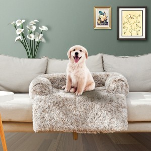 Dog Sofa Bed Plush Kennel Blanket Aub Mat Tshem tau Washable Pet Bed
