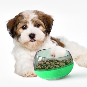 Cat Dog Space Capsule Shape Tumbler Pet Slow Food Training Bowl Feeder
