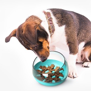 Kucing Dog Space Kapsul Bentuk Tumbler Pet Slow Food Training Bowl Feeder