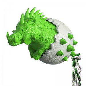 Dinosaurus Egg Dog Molar Stick Cokotan Tahan Dog Sikat Gigi Pet Toy