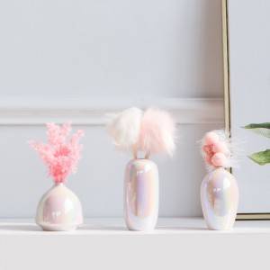 Pink Ceramic Vase Rainbow Pearl Home Decoration