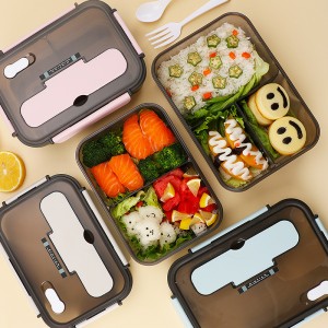 Plastic Lunch Box Portable Sealing Fresh Food Box Kitchen Wholesale