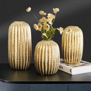 OEM manufacturer Feria de Cantón - Plating Golden Ceramic Vase Decoration Ornaments – Sellers Union