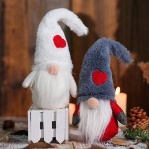 Christmas Decoration Plush Beard Rudolph Doll လက်ကား