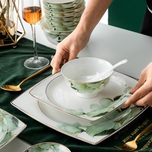 Ceramic Dish Set Bone Porcelain Tableware Set Wholesale