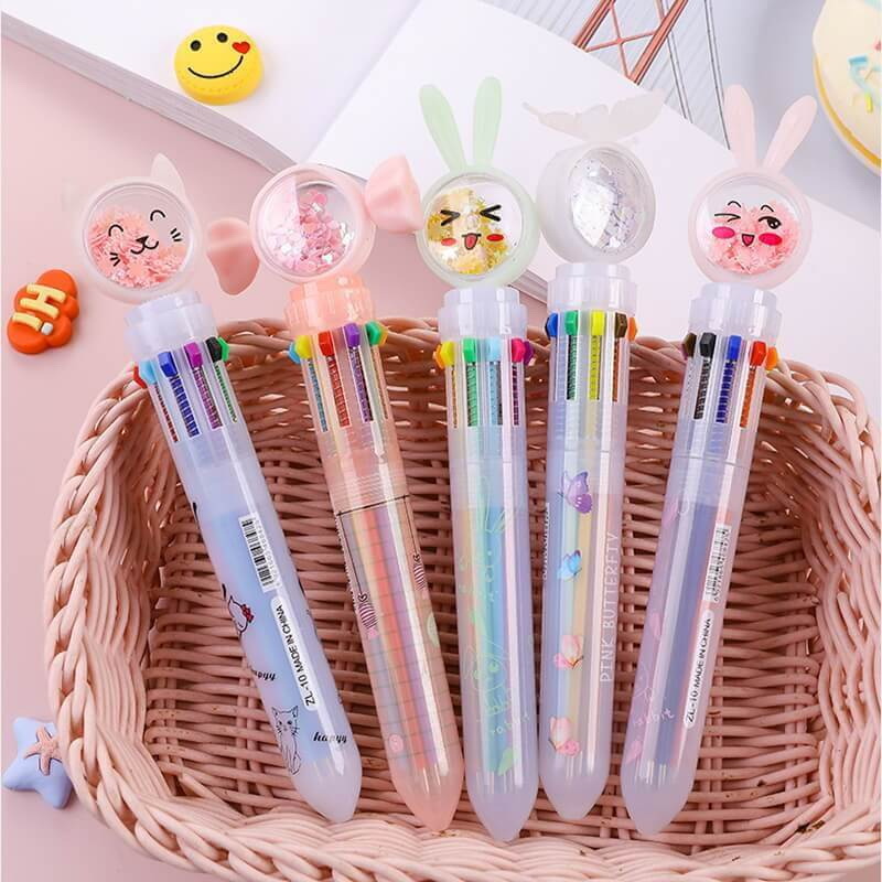 Cheap price Procurement Provider Yiwu - Press Sequin Ballpoint Pen Transparent Color Oil Pen – Sellers Union