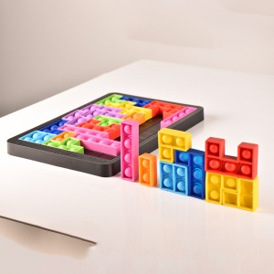 러시아 사각형 블록 게임 실리콘 Fidget 장난감