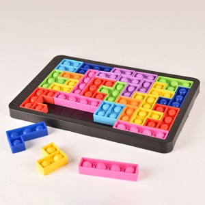 Rusų kvadratiniai blokai Žaidimas Silicone Fidget Toys