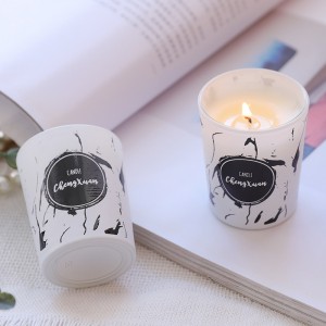 Marbled Ink Style Soy Scented Candle Household