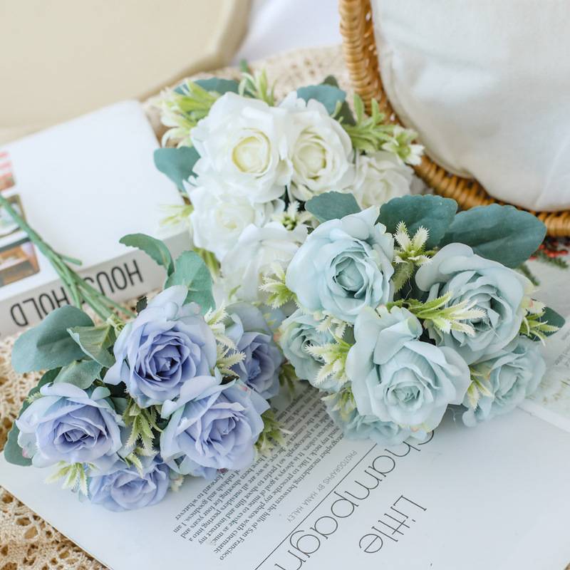 High Quality El mejor agente de compra de Yiwu - Simulation 6 Head Rose Flower Wedding Artificial Flower Home Decoration – Sellers Union