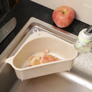 Triangle Plastic Rack Kitchen Sink Drain Storage Basket for Vegetable Fruit