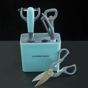 6 pcs Kitchen Accessories Stainless Steel Cooking Tools Set Holder
