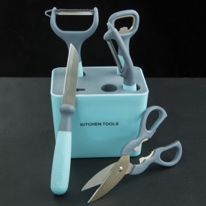 6 pcs Kitchen Accessories Stainless Steel Cooking Tools Set Holder