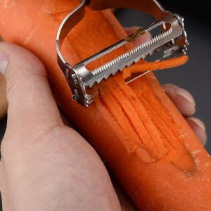 Edelstol Peeling Messer Dräi-Stéck Multi-Funktioun grater Zang Clip