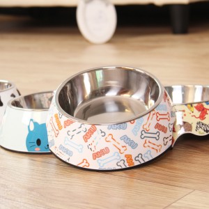 I-Wholesale Melamine Stainless Steel Dog Bowl Cat Bowl Pet Bowl Feeder