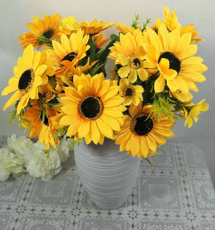 Personlized Products Sales Provider - Fake Flower Artificial Flower 7 Ink Sun Flower Garden Style – Sellers Union