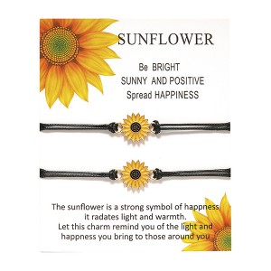 Sunflower Friendship Bracelet Women Men Rope Couple Bracelets Jewelry Wholesale