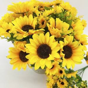 Artificial Flower Sunflower Wedding Home Fake Flower Wholesale