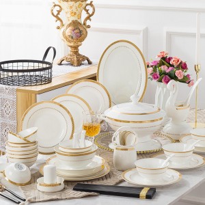Ceramic Bowl Discs Wholesale Bone Porcelain Tableware Set