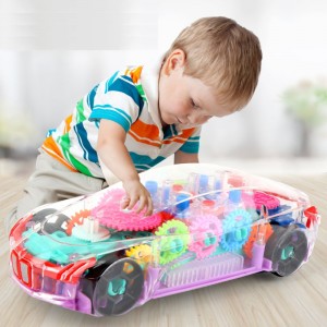 Электрическая игрушка мигающий свет прозрачный гоночный трек автомобиль игрушка с музыкой
