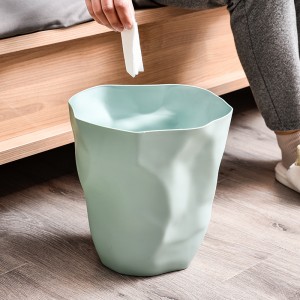 Trash Can Household Kitchen Irregular Fold Paper Basket Wholesale