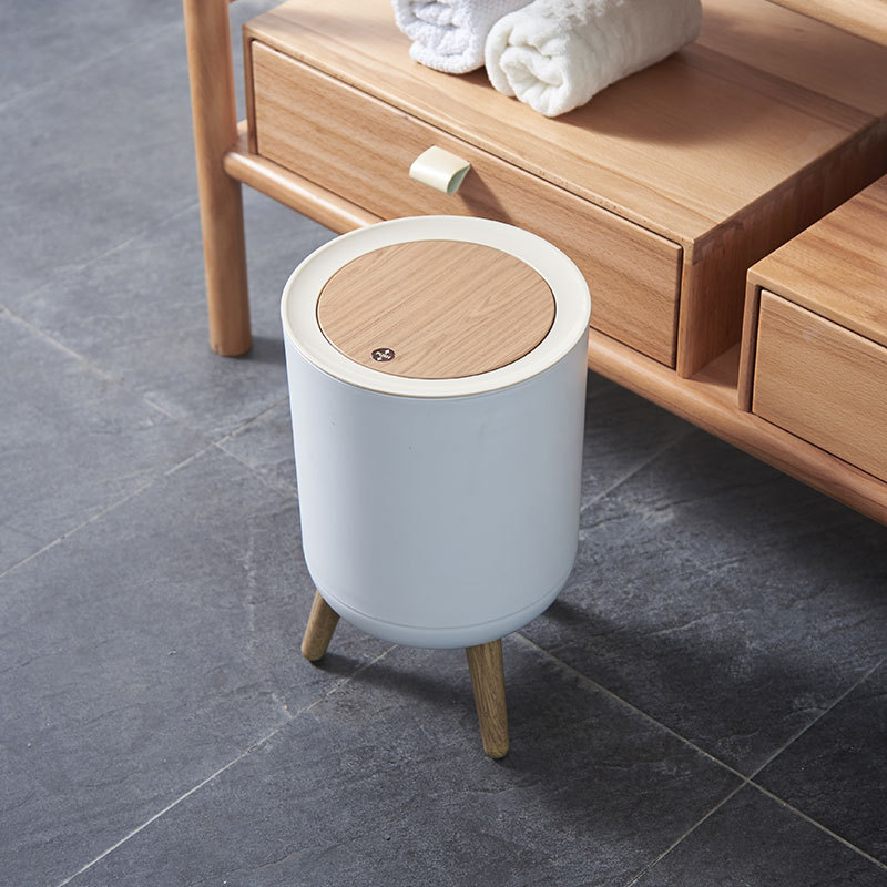 China Manufacturer for One-Stop Export Service - Wholesale Pressing Kitchen High-foot Imitation Wood Grain Trash Can with Lid – Sellers Union