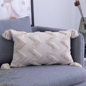Tufted Pillow Sleeve Rigging Cushion Sleeve Long Waist Pillow Set