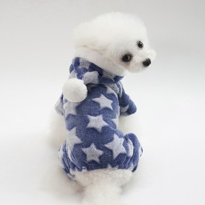 Star Velvet Dog Clothes Autumn Winter Pet Clothing Wholesale