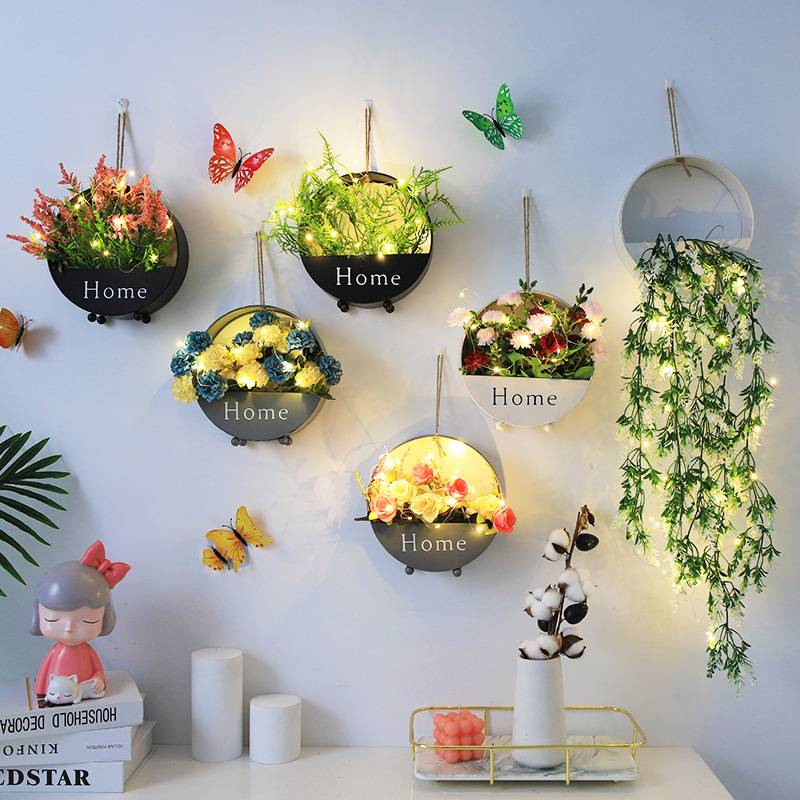 Cheapest Price Business Development Service Yiwu - Wall Flower Wrought Iron Wall Hanging Decorative Green Wall – Sellers Union