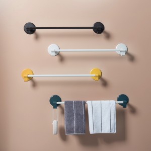 Bathroom Towel Pole Suction Cup Hanging Bath Towel Wall Hanging Storage Rack