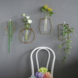 Simulation Flower Wall-mounted Glass Hydroponic Vase Wall Dekorasyon