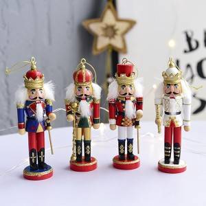 Walnut Clip Puppet Soldier Decoração Decoração de Natal