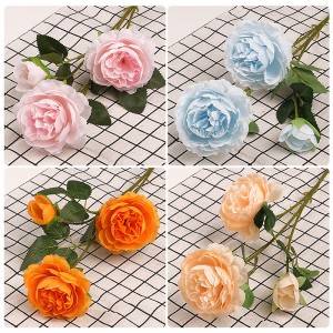 Wedding Artificial Flower 3 Peony Wedding Decoration Fake Bouquet