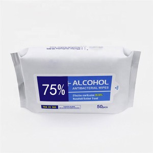 Wholesale 75% Alcohol Anti-bacterial Wet Wipes Support OEM ODM Private Label