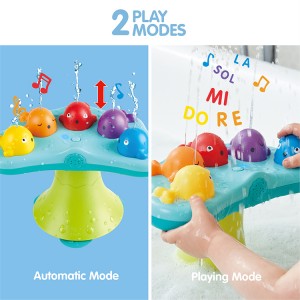 Silicone Bath Music Fountain Toy Whale Fountain Kids Toys Spray Water