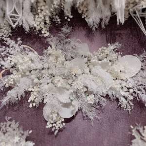 פרח פלסטיק לבן פרח מלאכותי אוזן אורז חתונה