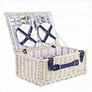 Handicraft Picnic Basket Set Food Storage Wicker Picnic Basket