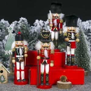 Рождественские Украшения Деревянный Окрашенный Орех Солдат