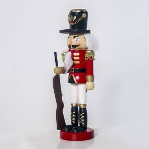 Christmas Decoration Wooden Painted Walnut Soldier