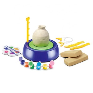 Xoguete de bricolaxe con torno de cerámica con arxila para nenos Kit de manualidades de torno de cerámica para nenos