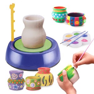 Warmverkoper pottebakkery wiel selfdoen speelgoed met klei vir kinders pottebakkery wiel handwerk kit vir kind