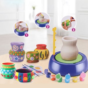 Heißer Verkauf Töpferscheibe DIY Spielzeug mit Ton für Kinder Töpferscheibe Bastelset für Kinder