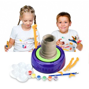 Warmverkoper pottebakkery wiel selfdoen speelgoed met klei vir kinders pottebakkery wiel handwerk kit vir kind