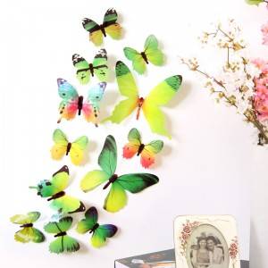 12Pcs/Set Decals Stickers Butterflies Wall Sticker Home Decorations 3D Butterfly