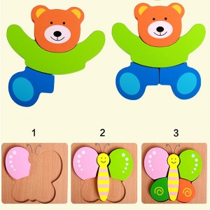 New hot puzzle children wooden toys educational cylinder building blocks toys for kids