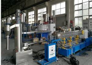 Horizontal Masterbatch Production Line , Single Screw Plastic Extruder Machine
