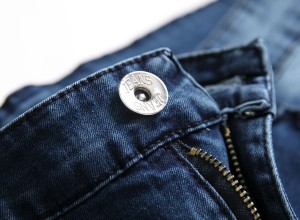 Factory Price China Women Frayed Elastic Waist Denim Shorts Drawstring Blue Casual Jeans