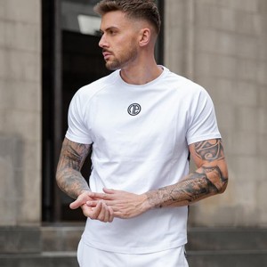 men’s t-shirt round neck fitness short-sleeved environmentally plus size t-shirt