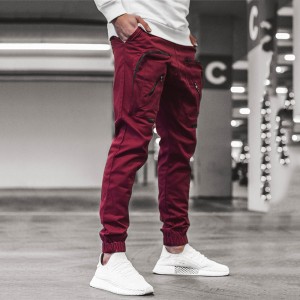 Factory Outlet Men’s Workwear Pants Woven Multi-pocket Casual Pants Drawstring cargo Pants