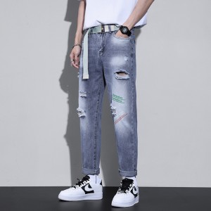 High Quality for China 2022 Spring and Summer Custom Logo Sewing Loose Design Pants Jeans Men